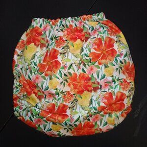 Orange Yellow Green Floral OS Pocket Cloth Diaper by Mama Koala Cloth Diapers